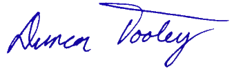 Duncan Tooley Signature